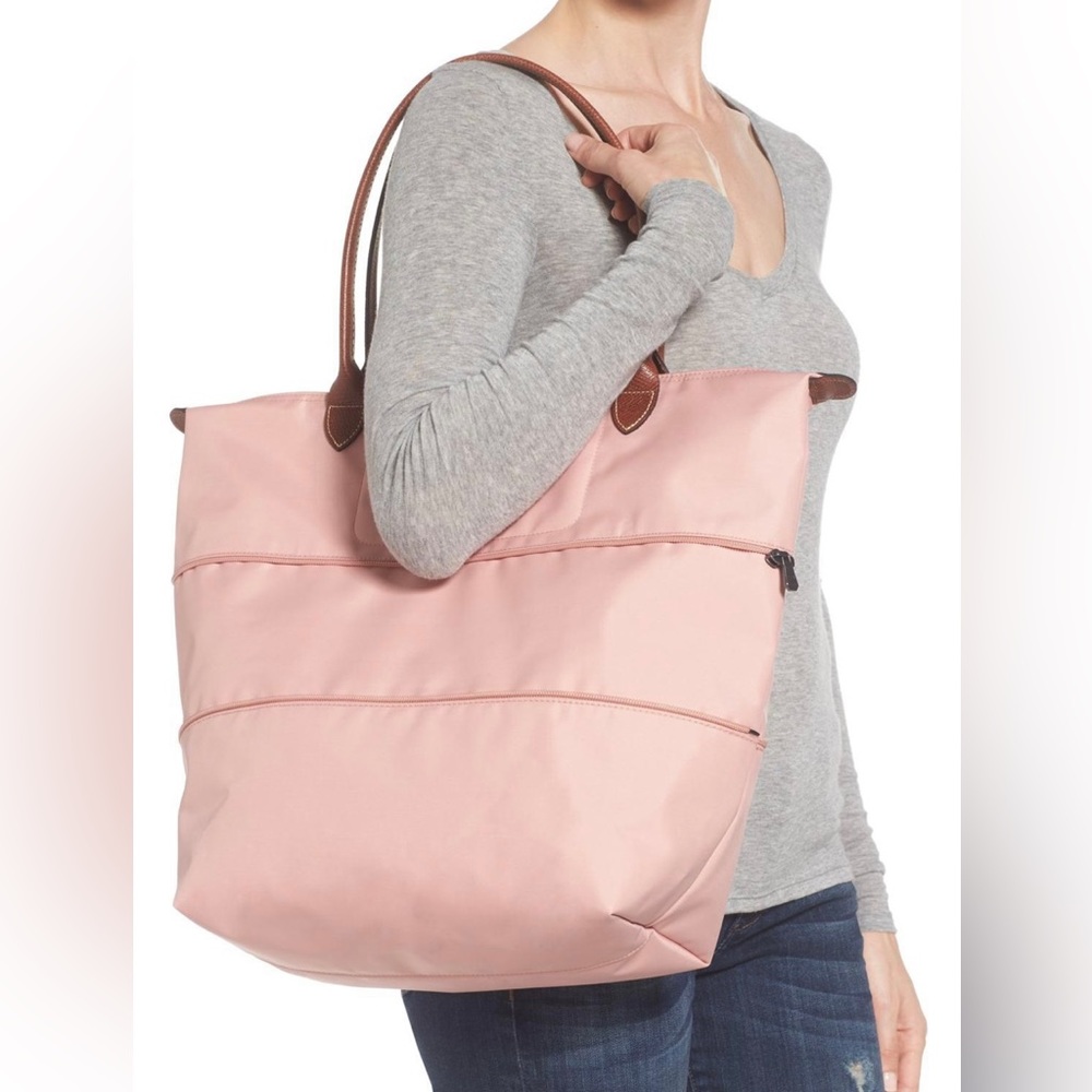 Longchamp le Pliage expandable tote Pink